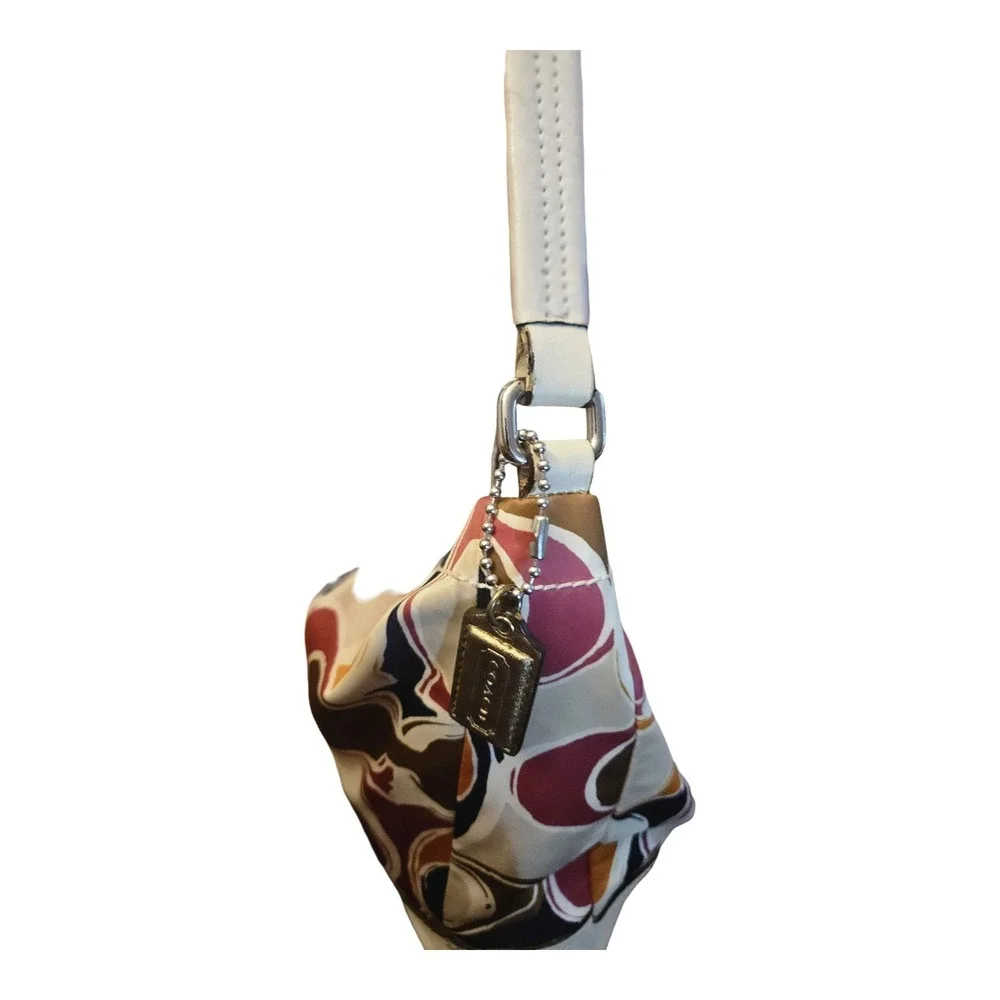 Coach Park Hand Drawn Scarf Print Hobo Shoulder Bag (Style F23282)